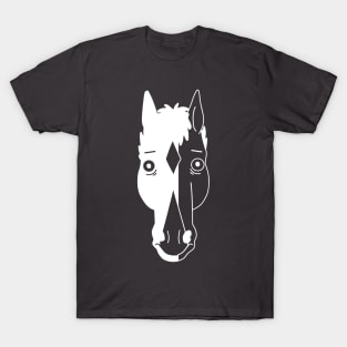 Bojack Horseman Face (white) T-Shirt